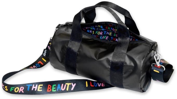 LOQI Weekender Medium - Love Life Metallic Black gerecycled