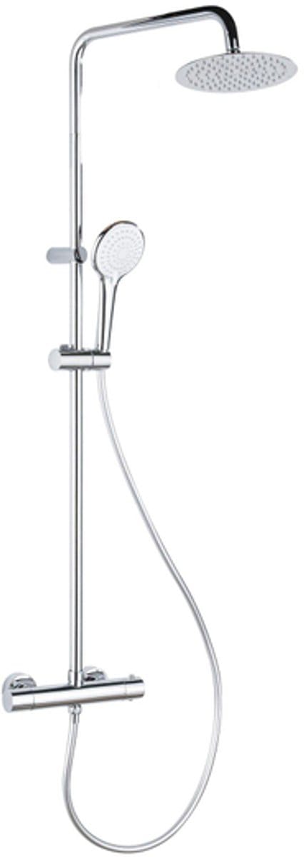 FugaFlow Efficiente Sobrado regendouche met thermostaat hoofddouche 20cm handdouche 3 standen chroom