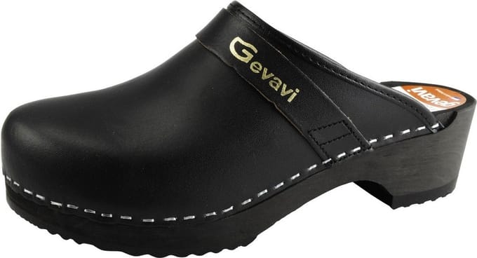 Open Schoenklomp Hout | Zwart | Gevavi  9200 | Maat 46