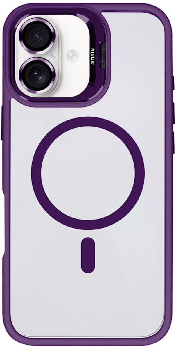 Rixus Classic 03 Case With MagSafe For Apple iPhone 16 Deep Purple
