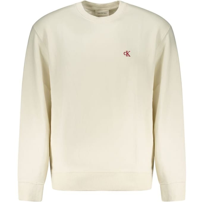 Calvin Klein Witte Katoenen Heren Sweatshirt