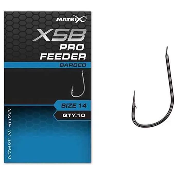 Matrix X5B Pro Feeder Spade-Barbed (10 pcs) - Maat : 14