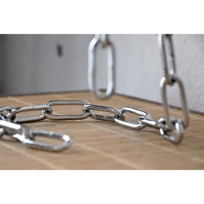 Originele flessenhouder metalen ketting - Grijs