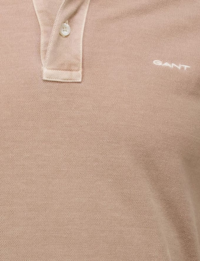 Gant poloshirt korte mouw beige