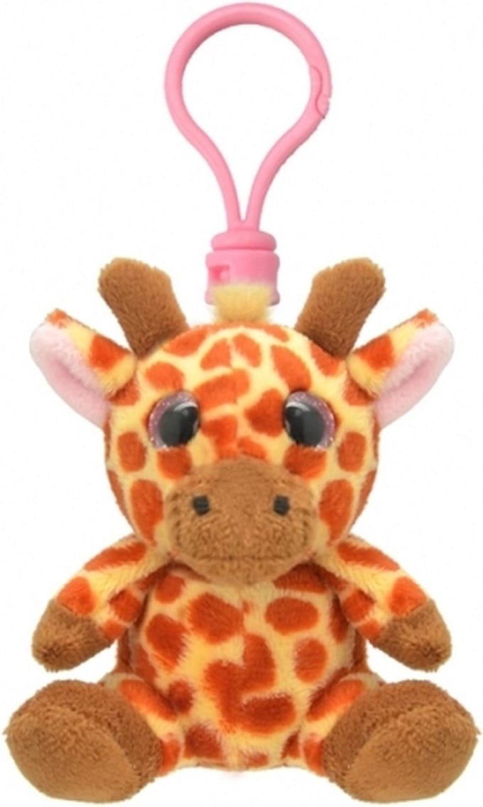 Wild Planet Sleutelhanger Pluche giraf - knuffel sleutelhanger - 9 cm - dieren knuffel