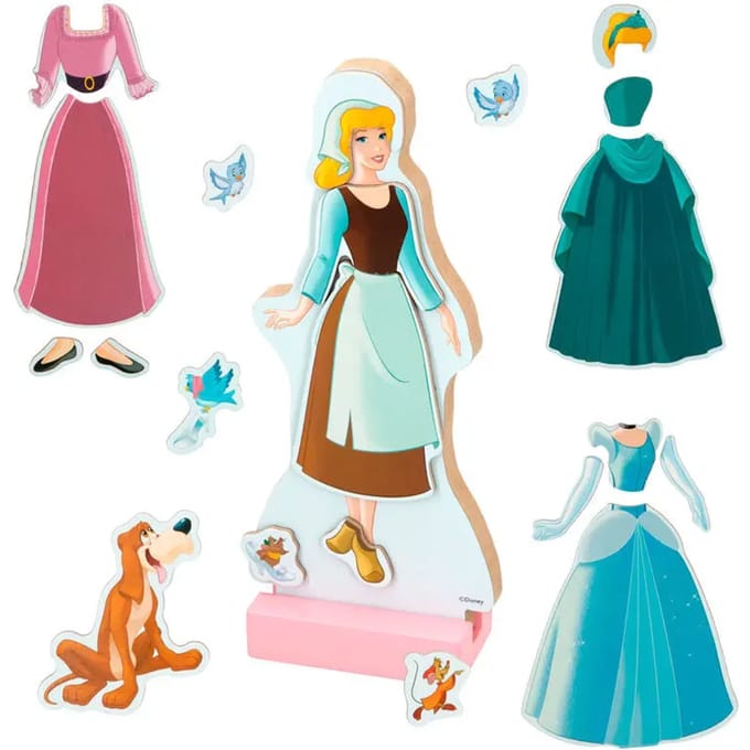 Houten Magnetisch Spelset Woomax Disney Cinderella Dresses (x30)