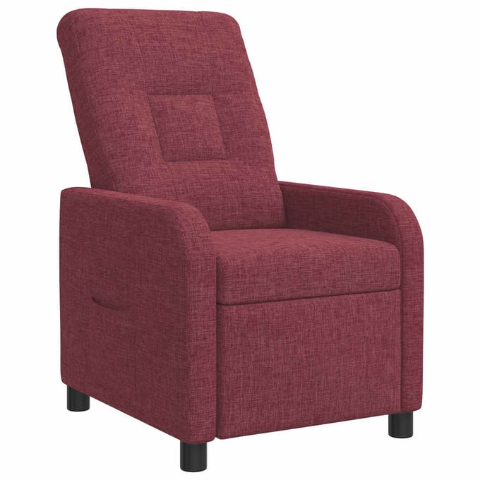 vidaXL - Recliner - Wijnrood - Stof