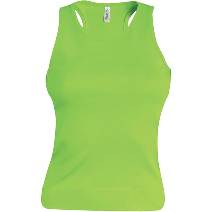 Tank Top Dames S Kariban Mouwloos Lime 100% Katoen