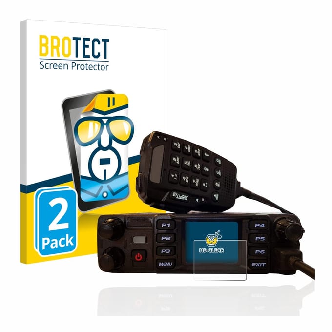 BROTECT - Screenprotector voor AnyTone AT-D578UV plus - Folie Beschermfolie transparant 2 Stuks