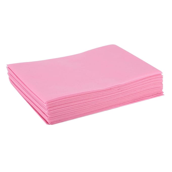 Drap de lit jetable imperméable et résistant à l'huile pour salon, spa, tatouage, table de massage, hôtels (blanc) rose