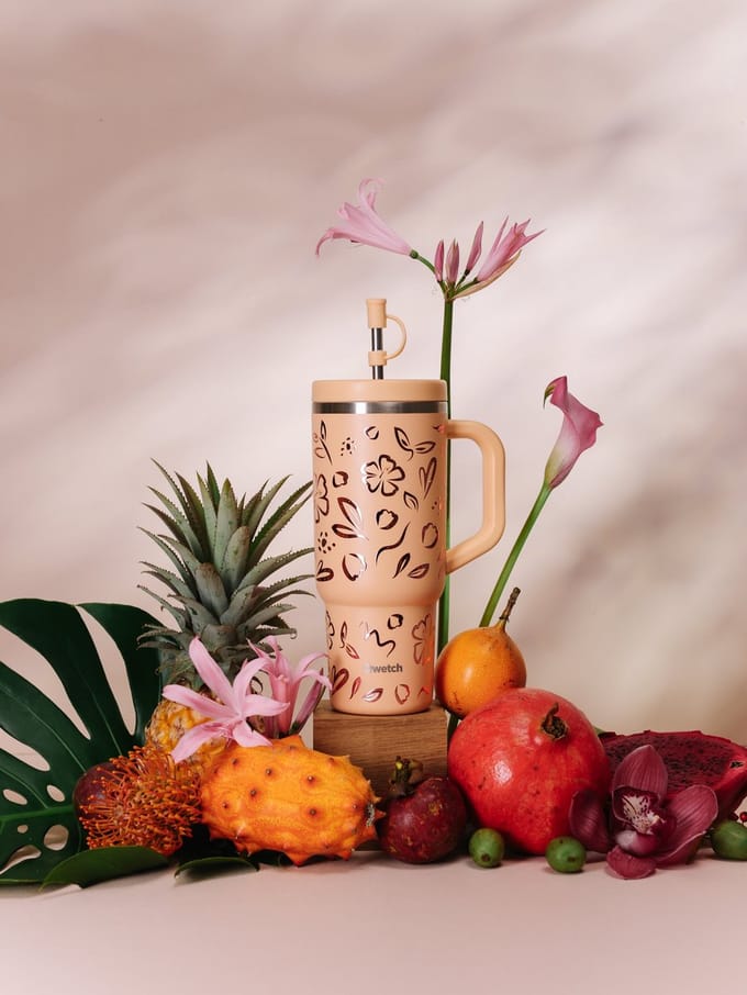 Qwetch Travel Cup Geïsoleerd - Moani Pastel Abrikoos