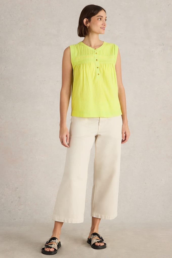 White Stuff Isla Mix Top Bright Yellow Taglia: 14 | Magliette intime Outlet | Donna | Giallo