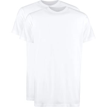 Slater 2700 -  Basic Extra Lang 2-pack T-shirt ronde hals korte mouw wit XXL 100% katoen