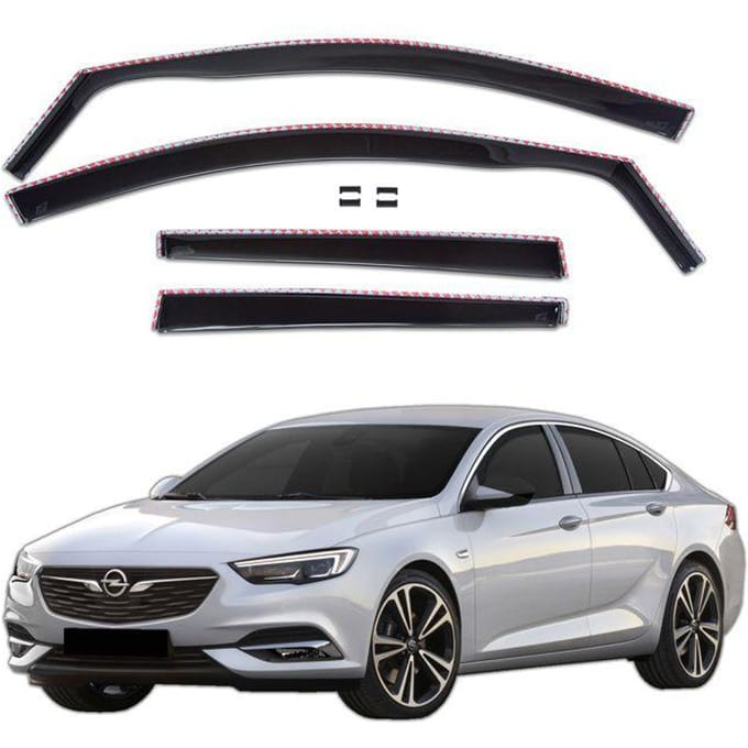 Wind deflectors - SCOUTT - Opel Insignia - Getint - Versterkt acryl - Eenvoudige installatie