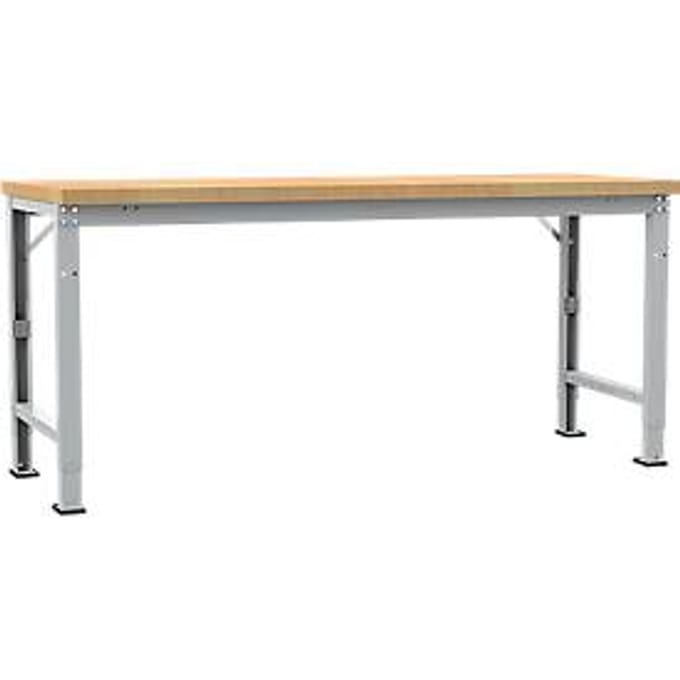 Manuflex werkbank Profi speciaal, tafelblad multiplex, 2000 x 700 mm, aluminium zilver