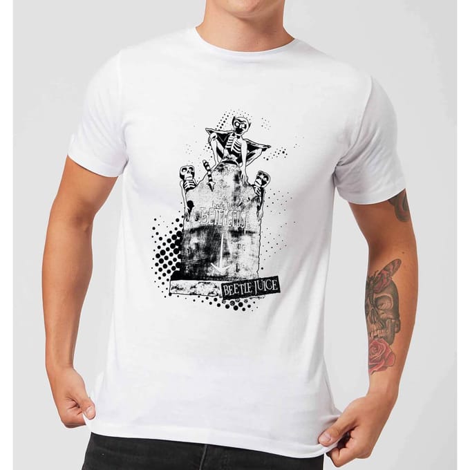 Beetlejuice Here Lies Betelgeuse Unisex T-Shirt - White - M - Wit