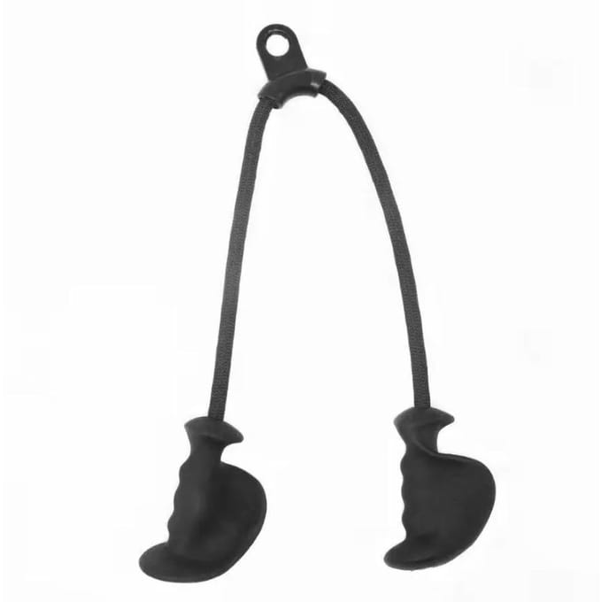Ergonomische Triceps Touw Lat Pulldown Accessoire om Meer Spiervezels te Activeren met Antislip Natuurlijk Rubberen Handvat 1 STUKS zwart