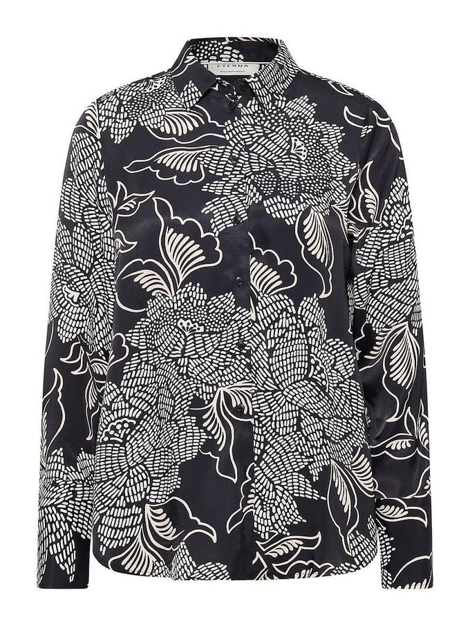 Lange blouse Van Eterna zwart
