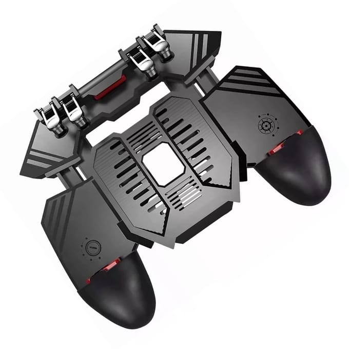 Dailygoody - Mobiele Gamecontroller - Gamepad met 6 Vingers - Inclusief Koelventilator - Professionele Besturing - Perfect voor Gaming - Ideaal v