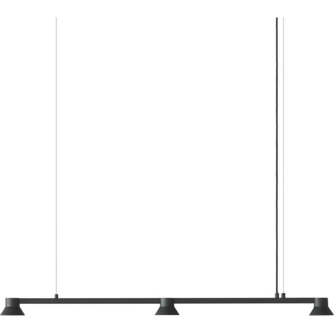 Normann Copenhagen Hat Linear Hanglamp - zwart/zwart - small