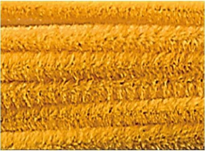 Chenilledraad Folia 50cm lang - 10 stuks okergeel