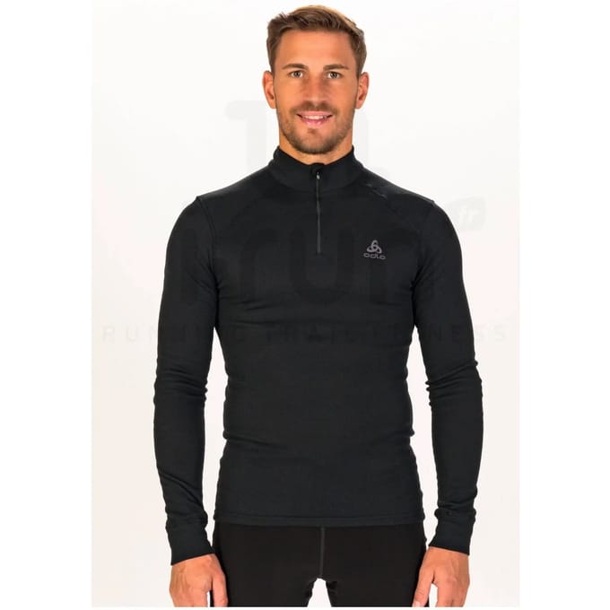 ODLO Active Warm Col 1/2 zip Thermoshirt Heren - Zwart - Maat M
