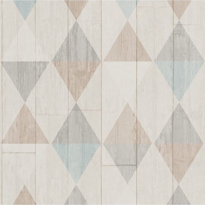 DUTCH WALLCOVERINGS Behang hout/ruit beige 42505-30