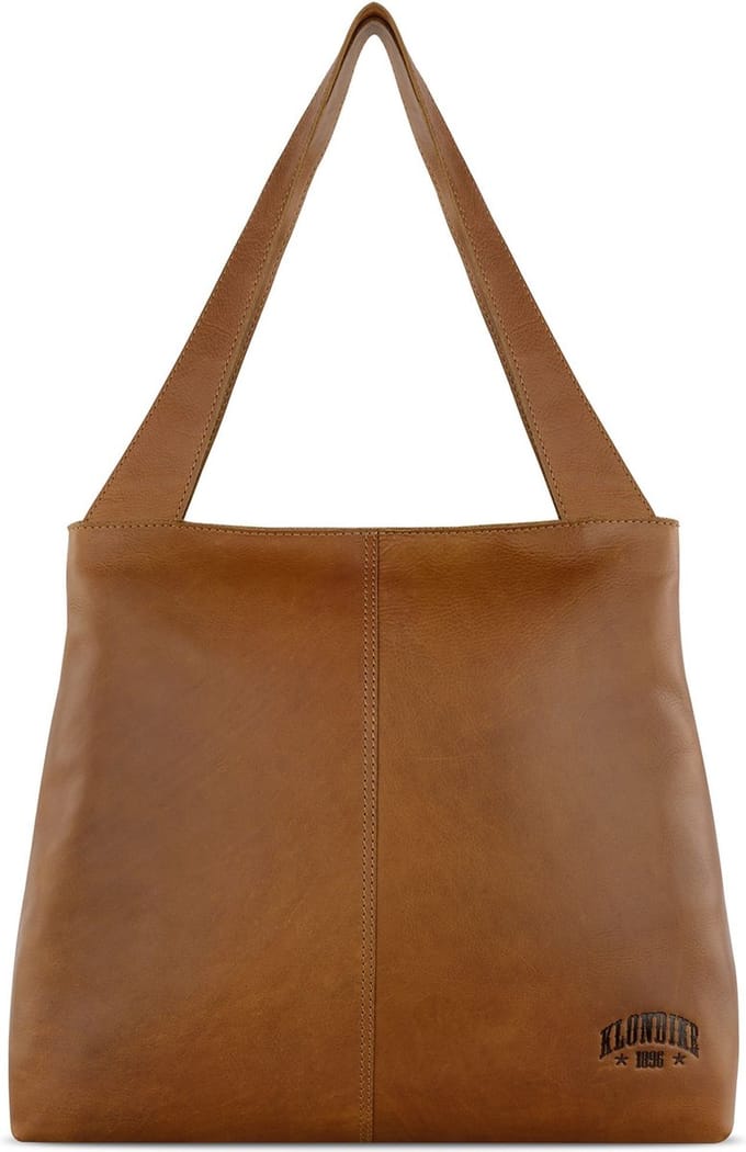 KLONDIKE 1896 Leren Schoudertas Rush Katrina Shopper Cognac Bruine