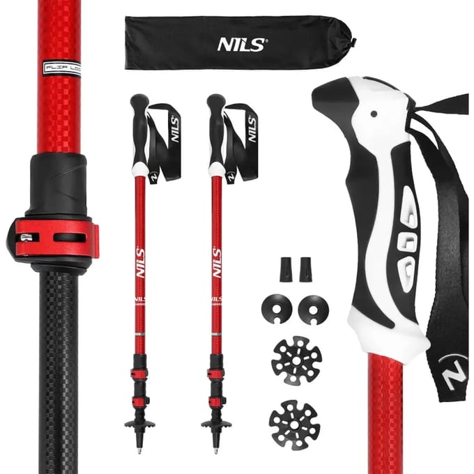 NILS TK8601 Serie - Trekkingstokken - Aluminium - Ergonomische Handgreep - Verstelbare Lengte