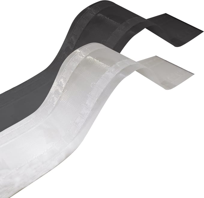ZWART GORDIJNBAND | voor Wave plooi | 10 meter