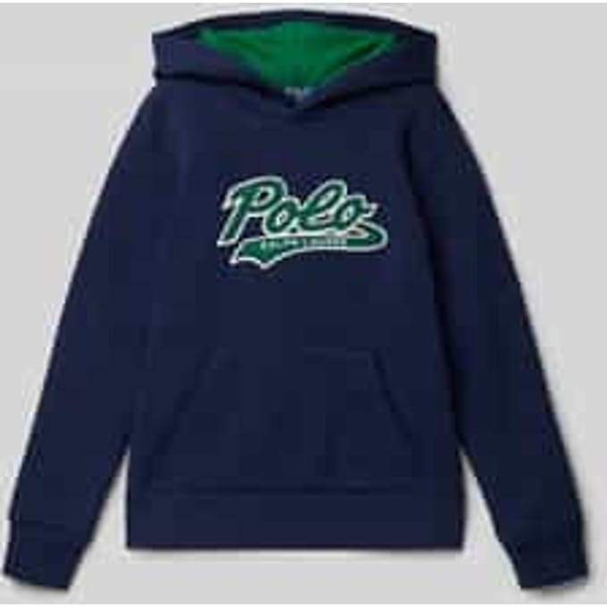 Hoodie met labelstitching