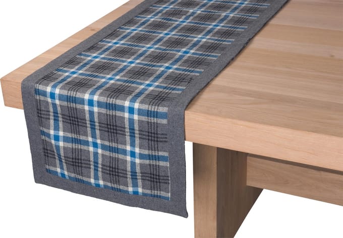 2LIF Tafelloper Scotland - 42 cm x 145 cm - Blauw