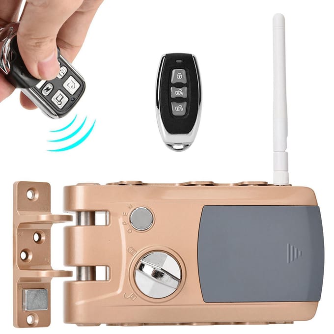 Sécurité Domicile Serrure Intelligente Anti-vol Sans Clé avec Quatre Télécommandes black