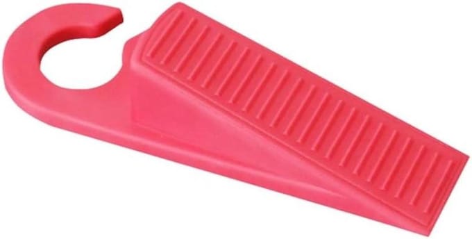 Deurwiggen - Deurstopper - Deuren Opvang - Haak voor Ophangen - 0-2.5cm - Rood