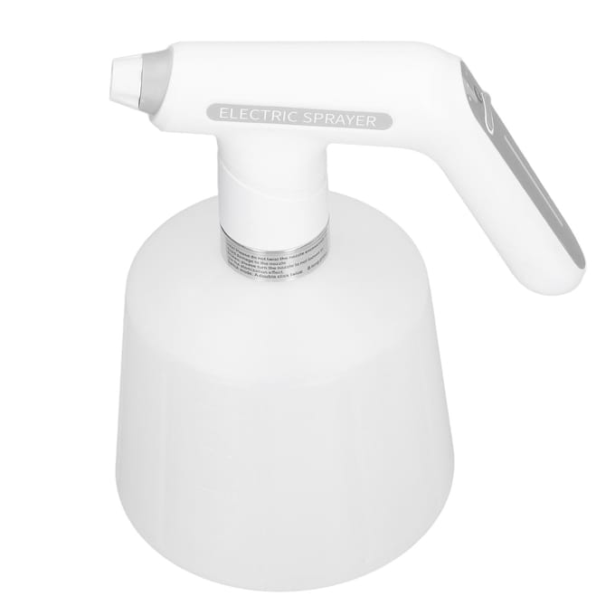 Elektrische Spuitfles 2000mah USB Opladen ABS en HDPE Roterende Sproeier Automatische Gieter white