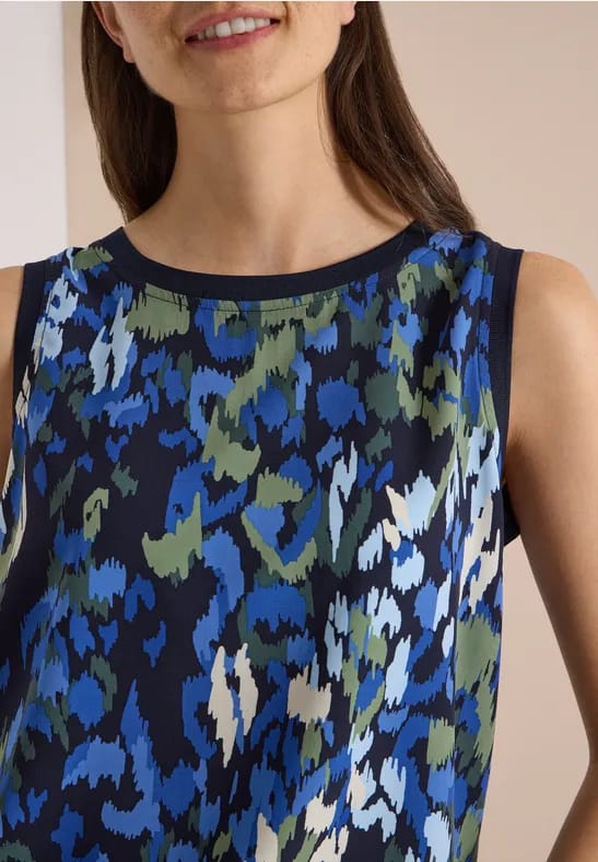 Blouse met ronde hals en print