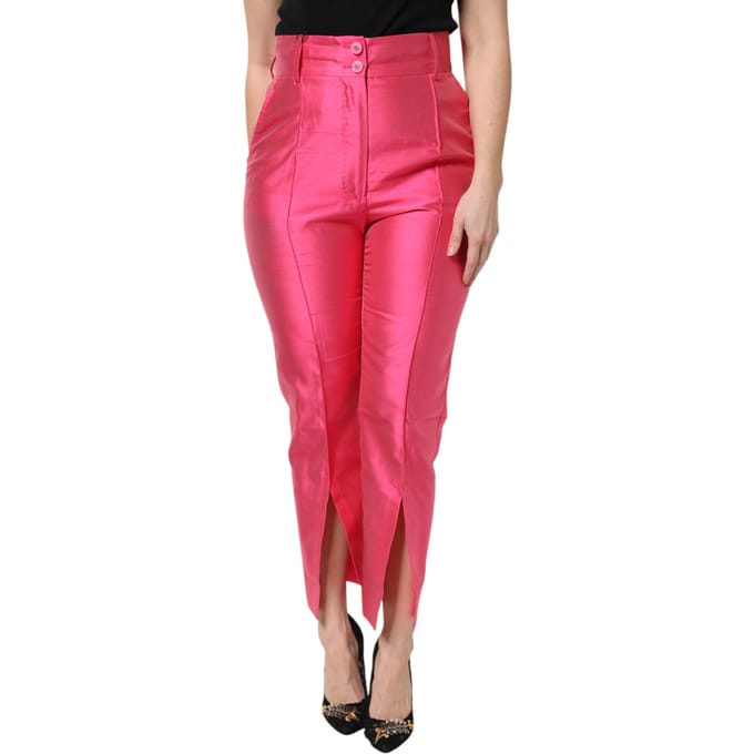 Hoge taille broek met zijsplitten