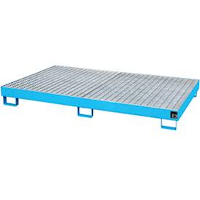 Stellinglekbak type RW/GR 2200-1, met rooster, blauw RAL5012