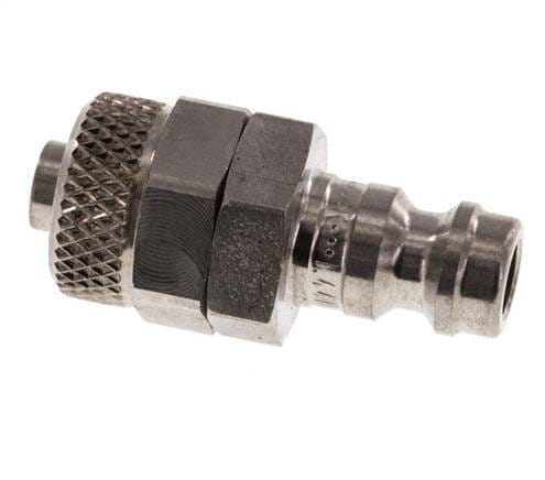 RVS 306L DN 5 Luchtkoppeling Insteeknippel 6x8 mm Push-On - CLP5-N-SSL-P-6