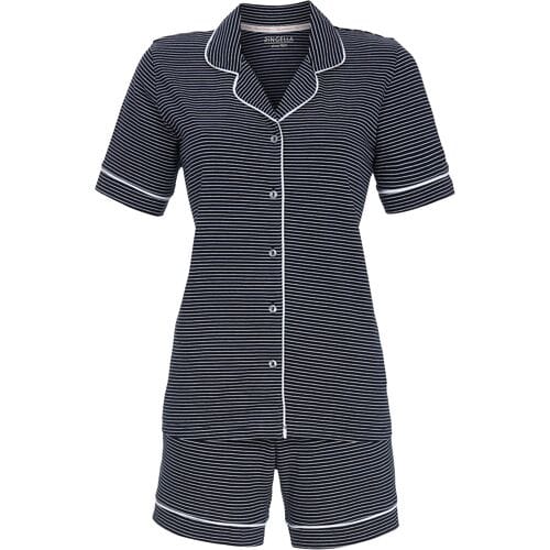 Katoenen doorknoop shortama streepjes Ringella - Blauw - Maat - 36