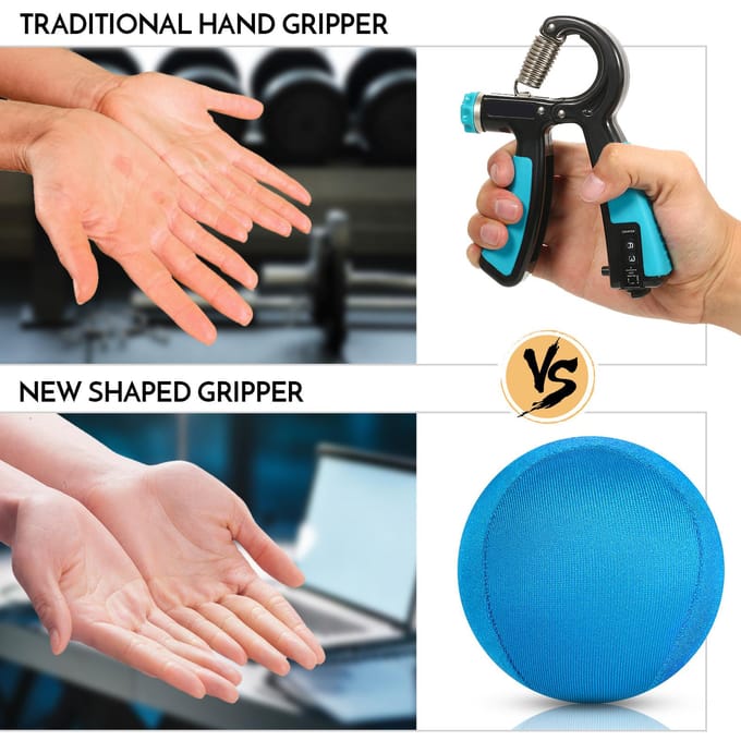 3-delige handtrainerballen Vingertrainerbal voor krachttraining bij stress 3pcs blue