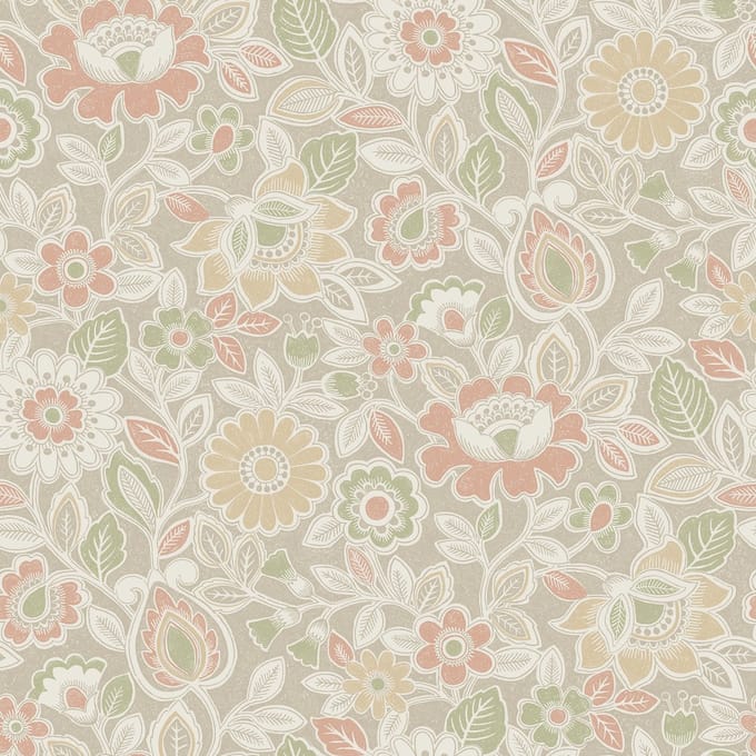 Boråstapeter Vliesbehang 38761 - Borosan Hem - Botanisch Beige - 53cm x 11.20m