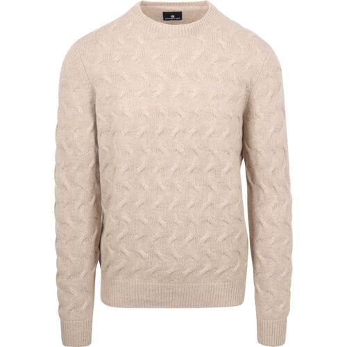 State Of Art Trui Structure Beige - Maat M - Heren - Pullovers