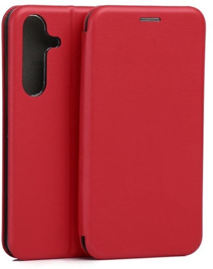 Beline Serie - Klaphoes voor Samsung S25 Plus - Rood - Magneetsluiting - Standaardfunctie