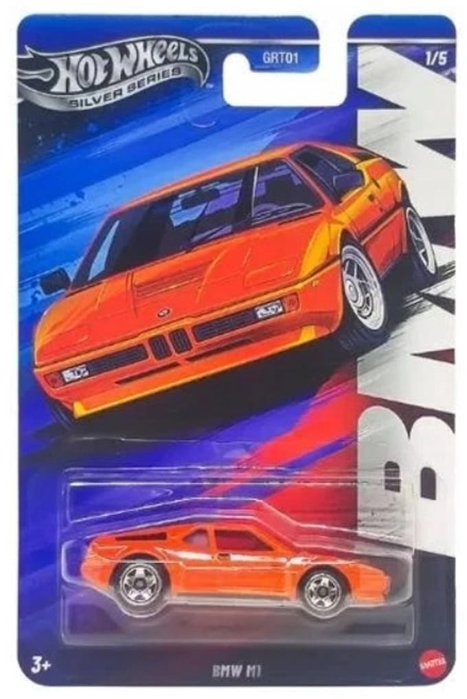 Hot Wheels 2016 BMW M1 Silver Series - Oranje Modelauto 1:64