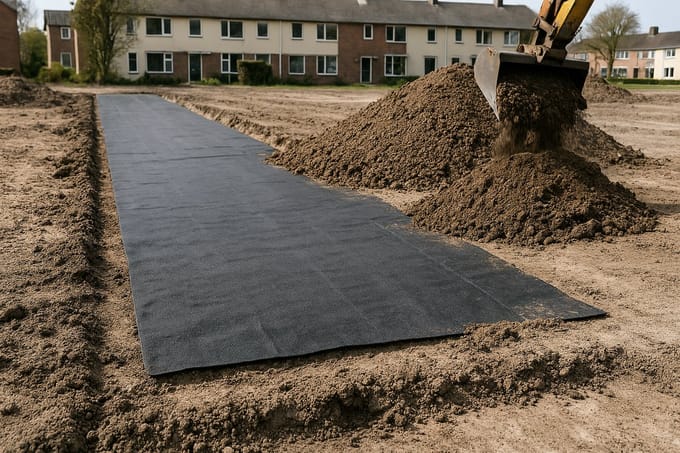 anti worteldoek , gronddoek 5 x 4.20 mtr / 225 gr p/m²