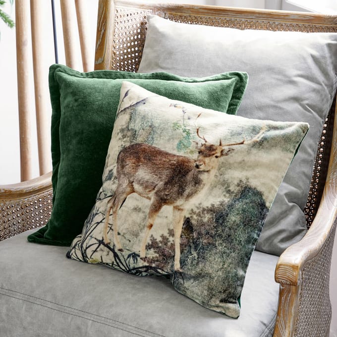 LOBERON Kussenhoes set van 2 Anie groen