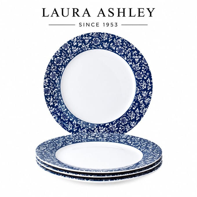 Laura Ashley Blueprint Collectables Borden set van 4 - Ø 20cm - Sweet Alyssum