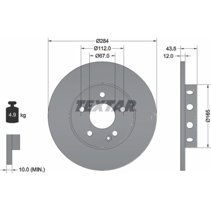 Remschijf TEXTAR 92059303