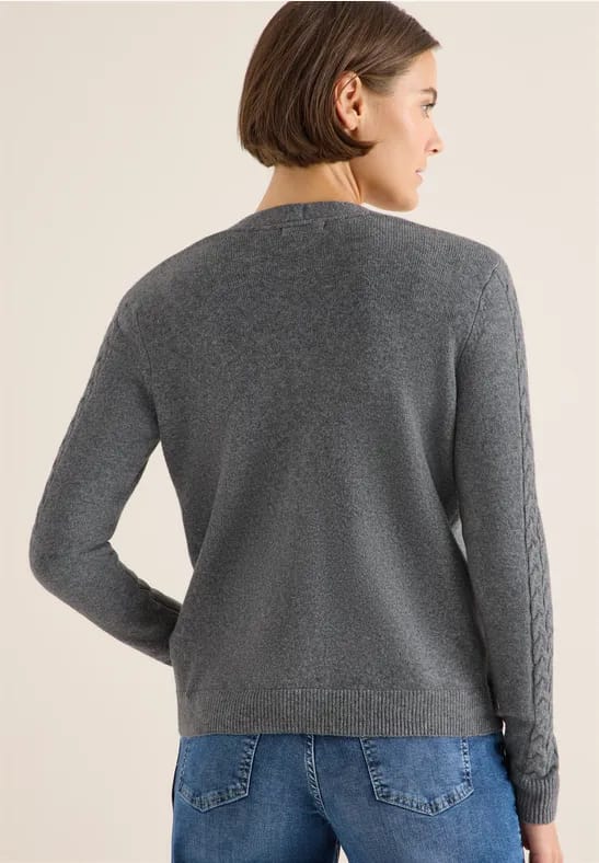 Vest met gebreide details